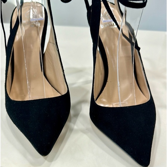 New Brother Vellies Black Heels with Pointed Toe and Stiletto Heel - Picture 4 of 6